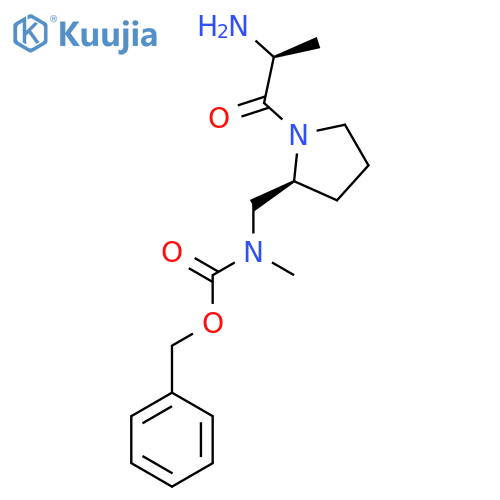 [(S)-1-((S)-2-Amino-propionyl)-pyrrolidin-2-ylmethyl]-methyl-carbamic acid benzyl ester structure