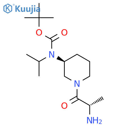 [(S)-1-((S)-2-Amino-propionyl)-piperidin-3-yl]-isopropyl-carbamic acid tert-butyl ester structure