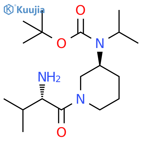 [(S)-1-((S)-2-Amino-3-methyl-butyryl)-piperidin-3-yl]-isopropyl-carbamic acid tert-butyl ester structure
