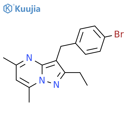 3-(4-Bromobenzyl)-2-ethyl-5,7-dimethylpyrazolo[1,5-A]pyrimidine structure
