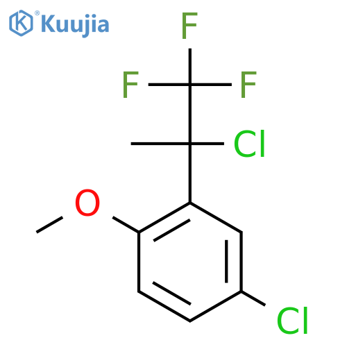 4-Chloro-2-(2-chloro-1,1,1-trifluoropropan-2-YL)-1-methoxybenzene structure