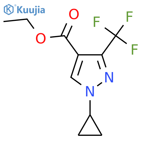 Ethyl 1-cyclopropyl-3-(trifluoromethyl)-1H-pyrazole-4-carboxylate structure