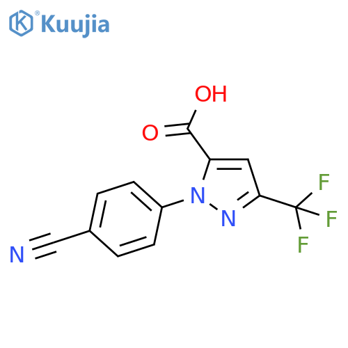 2-(4-Cyano-phenyl)-5-trifluoromethyl-2H-pyrazole-3-carboxylic acid structure