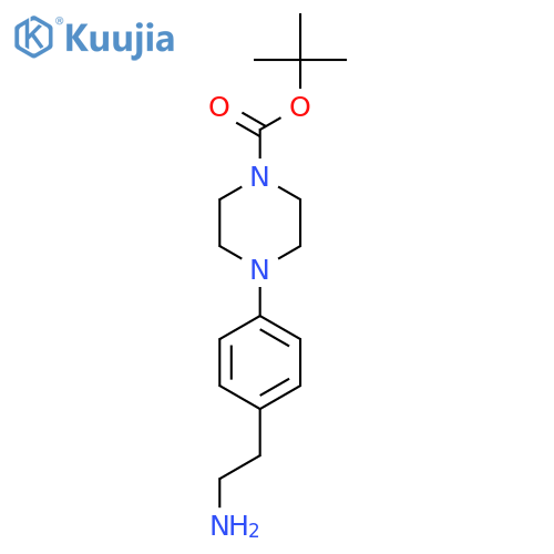 tert-butyl 4-4-(2-aminoethyl)phenylpiperazine-1-carboxylate structure