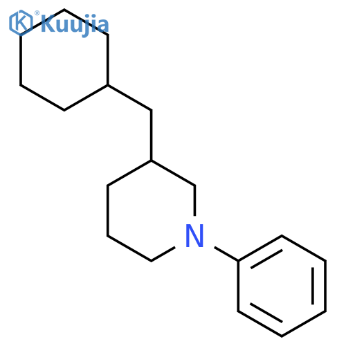 3-(Cyclohexylmethyl)-1-phenylpiperidine structure