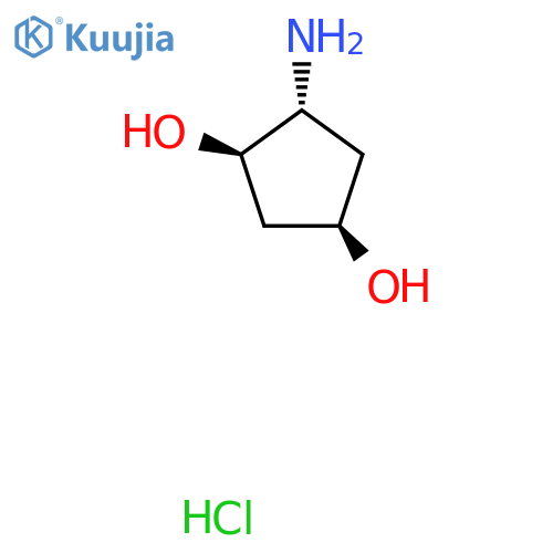 rac-(1R,3R,4R)-4-aminocyclopentane-1,3-diol hydrochloride structure
