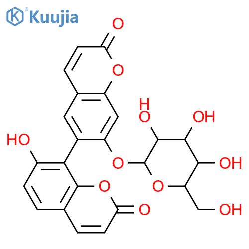 7,7'-Dihydroxy-6,8'-bicoumarin; 7-O-β-D-Glucopyranoside structure