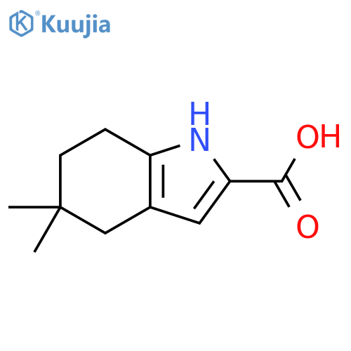 5,5-dimethyl-4,5,6,7-tetrahydro-1H-indole-2-carboxylic acid structure