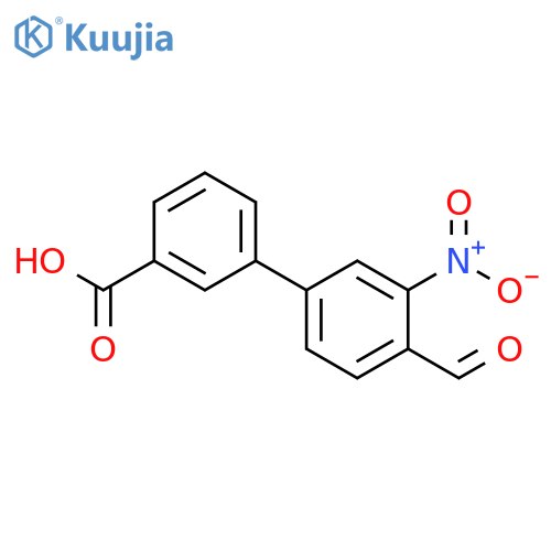 3-(4-Formyl-3-nitrophenyl)benzoic acid structure
