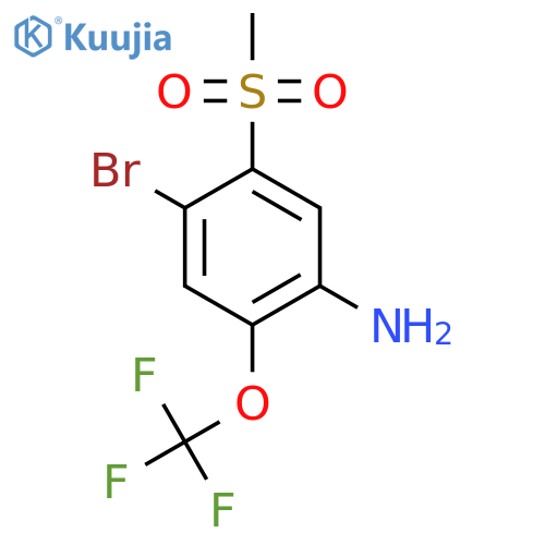 4-Bromo-5-methanesulfonyl-2-(trifluoromethoxy)aniline structure