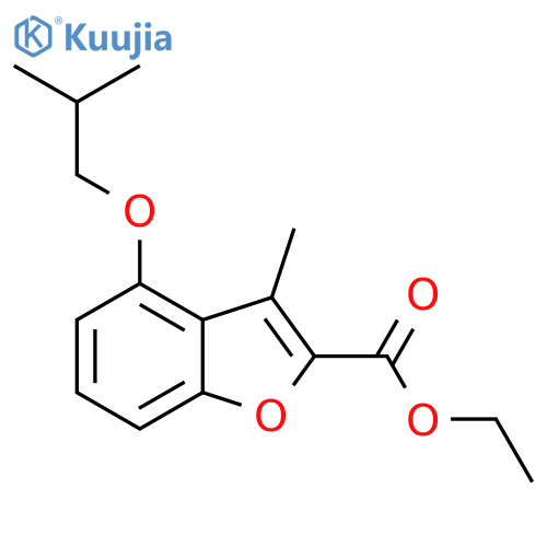 4-Isobutoxy-3-methyl-benzofuran-2-carboxylic acid ethyl ester structure
