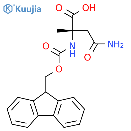 (2S)-3-carbamoyl-2-({(9H-fluoren-9-yl)methoxycarbonyl}amino)-2-methylpropanoic acid structure