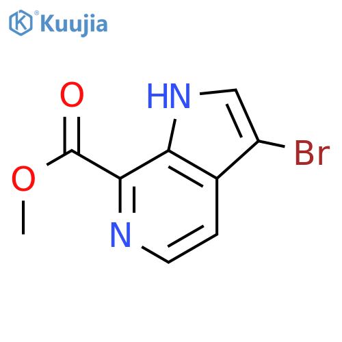 methyl 3-bromo-1H-pyrrolo[2,3-c]pyridine-7-carboxylate structure