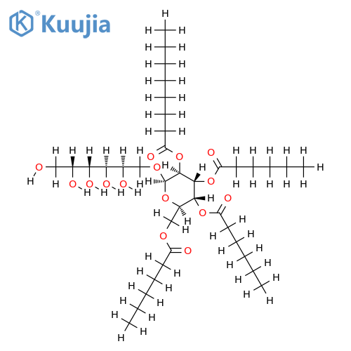 1-(D-mannitol-1-yl)-3,4,6-tri-O-hexanoyl-2-O-octanoyl-beta-D-mannopyranoside structure