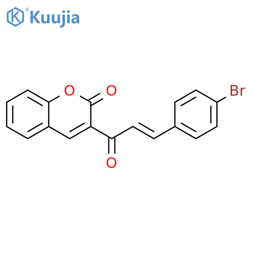 3-[(2E)-3-(4-bromophenyl)prop-2-enoyl]-2H-chromen-2-one structure