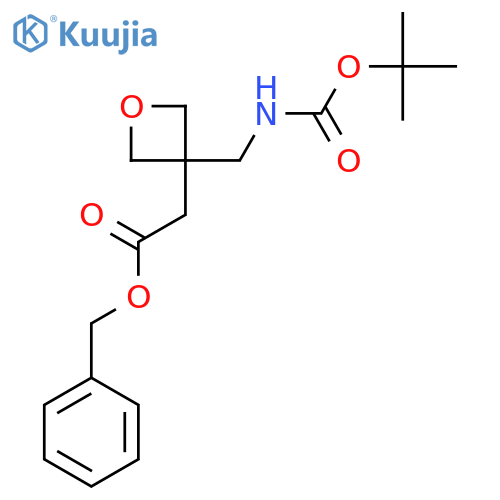 benzyl 2-[3-({[(tert-butoxy)carbonyl]amino}methyl)oxetan-3-yl]acetate structure