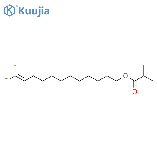 Propanoic acid, 2-methyl-, 12,12-difluoro-11-dodecenyl ester structure