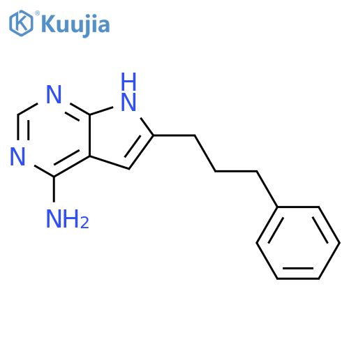 6-(3-phenylpropyl)-7H-pyrrolo[2,3-d]pyrimidin-4-amine structure