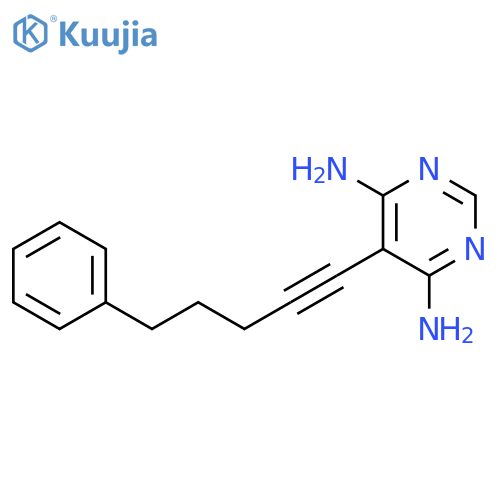 5-(5-phenylpent-1-ynyl)pyrimidin-4-amine structure