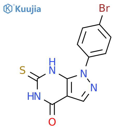 1-(4-bromophenyl)-6-mercapto-1H-pyrazolo[3,4-d]pyrimidin-4-ol structure