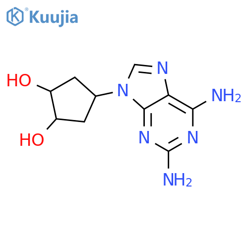 1,2-Cyclopentanediol,4-(2,6-diamino-9H-purin-9-yl)-, (1R,2R)-rel- structure