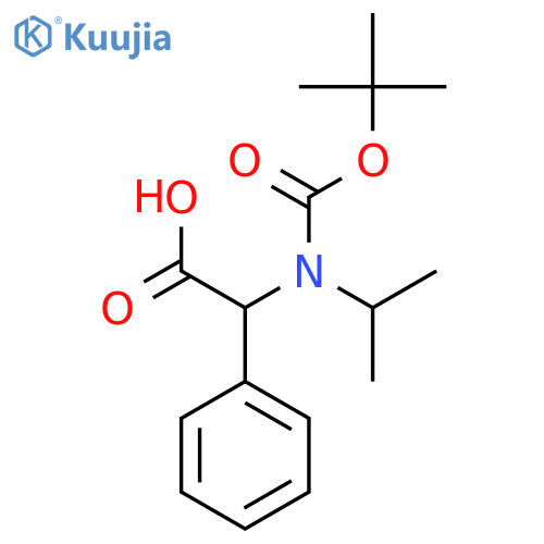 2-{(tert-butoxy)carbonyl(propan-2-yl)amino}-2-phenylacetic acid structure