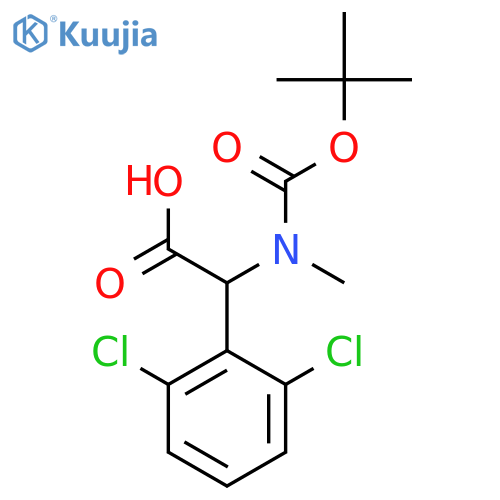 2-{(tert-butoxy)carbonyl(methyl)amino}-2-(2,6-dichlorophenyl)acetic acid structure