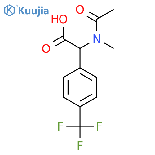 2-(N-methylacetamido)-2-4-(trifluoromethyl)phenylacetic acid structure