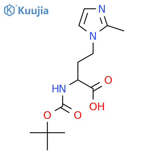 2-{(tert-butoxy)carbonylamino}-4-(2-methyl-1H-imidazol-1-yl)butanoic acid structure
