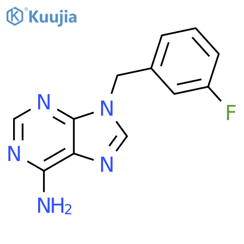 9-(3-fluorophenyl)methyl-9H-purin-6-amine structure
