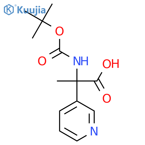 2-{[(Tert-butoxy)carbonyl]amino}-2-(pyridin-3-yl)propanoic acid structure