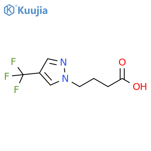 4-4-(trifluoromethyl)-1H-pyrazol-1-ylbutanoic acid structure