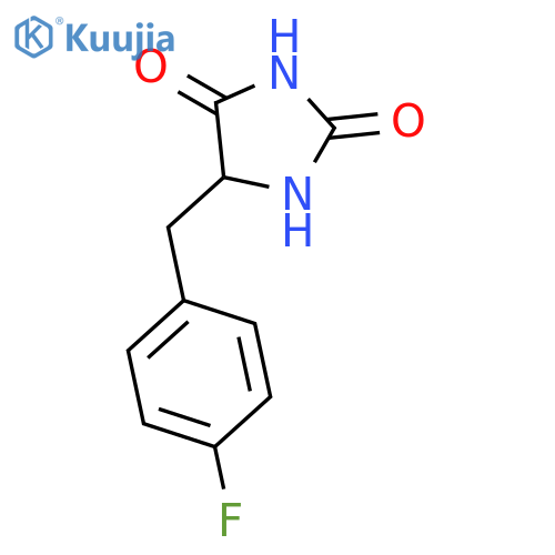 5-(4-fluorophenyl)methylimidazolidine-2,4-dione structure