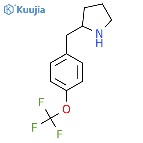 2-{4-(trifluoromethoxy)phenylmethyl}pyrrolidine structure