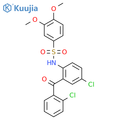 N-(4-Chloro-2-(2-chlorobenzoyl)phenyl)-3,4-dimethoxybenzenesulfonamide structure