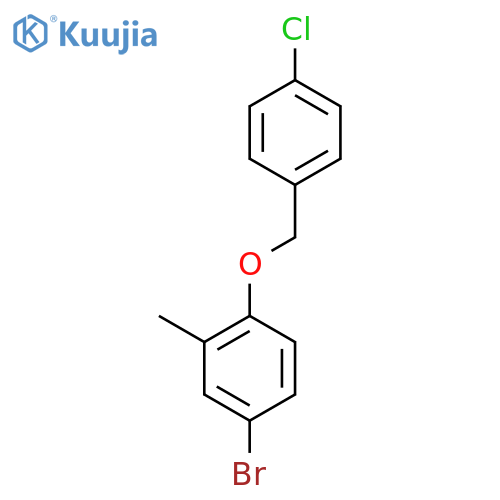 4-bromo-1-(4-chlorophenyl)methoxy-2-methylbenzene structure