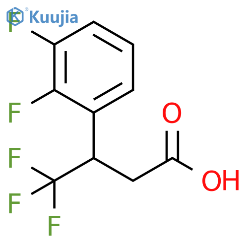 3-(2,3-difluorophenyl)-4,4,4-trifluorobutanoic acid structure