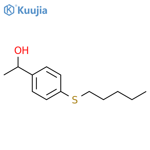 1-(4-pentylsulfanylphenyl)ethanol structure