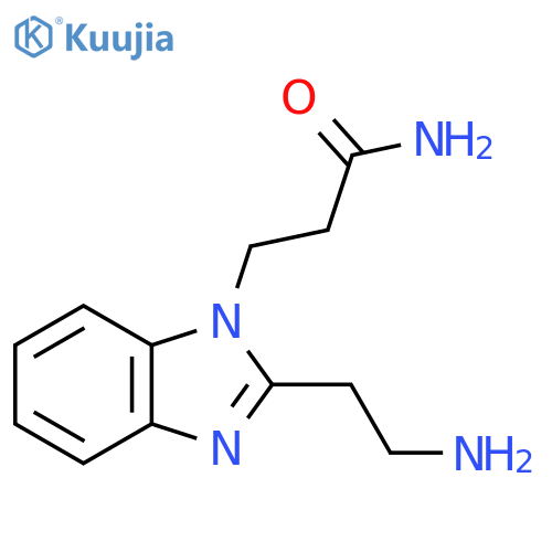 3-2-(2-aminoethyl)-1H-1,3-benzodiazol-1-ylpropanamide structure