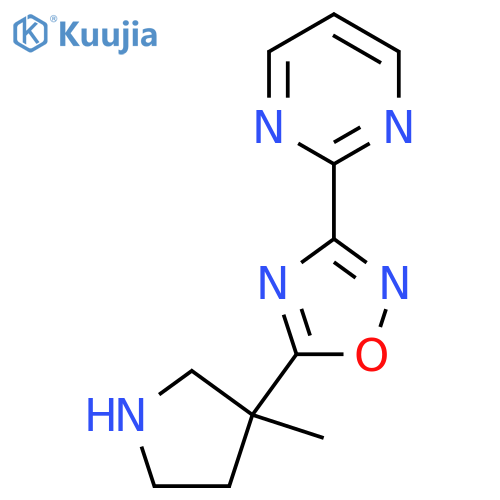 2-[5-(3-Methylpyrrolidin-3-yl)-1,2,4-oxadiazol-3-yl]pyrimidine structure