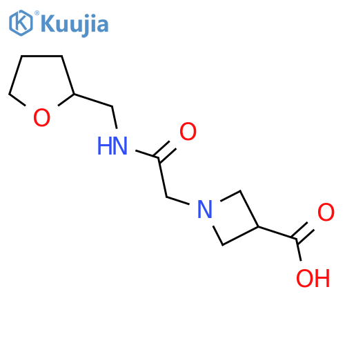 1-(2-Oxo-2-(((tetrahydrofuran-2-yl)methyl)amino)ethyl)azetidine-3-carboxylic acid structure