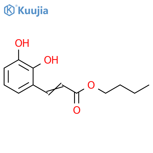 2-Propenoic acid, 3-(2,3-dihydroxyphenyl)-, butyl ester structure