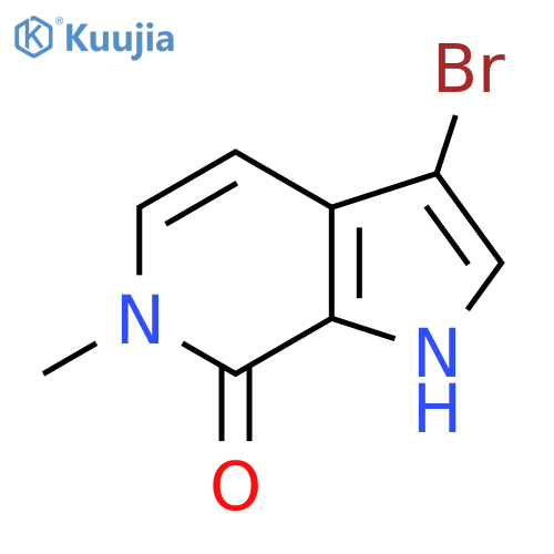 3-bromo-6-methyl-1H-pyrrolo[2,3-c]pyridin-7-one structure