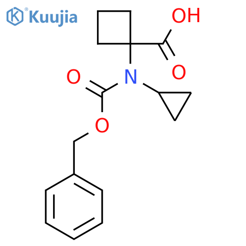 1-{[(Benzyloxy)carbonyl](cyclopropyl)amino}cyclobutane-1-carboxylic acid structure