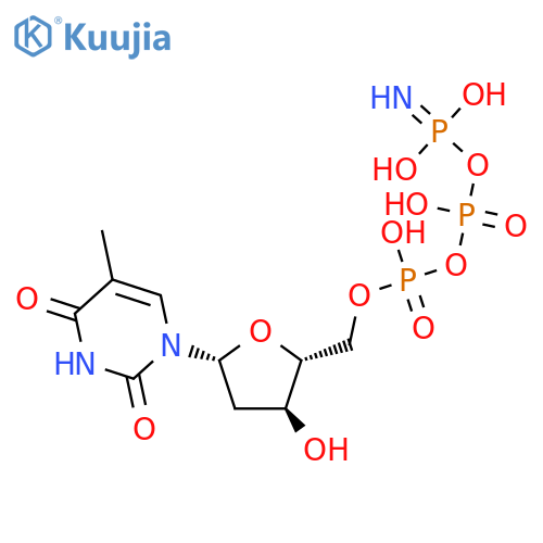 Thymidine,5'-(P,P',P'',P''-tetrahydrogen imidotriphosphate) (9CI) structure