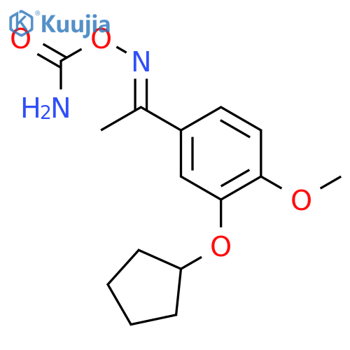 Ethanone,1-[3-(cyclopentyloxy)-4-methoxyphenyl]-, O-(aminocarbonyl)oxime, (1E)- structure