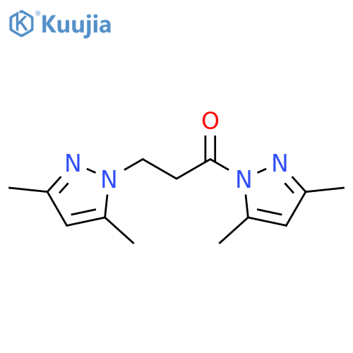 1H-Pyrazole,1-[3-(3,5-dimethyl-1H-pyrazol-1-yl)-1-oxopropyl]-3,5-dimethyl- structure
