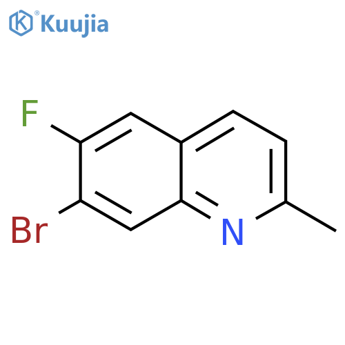7-Bromo-6-fluoro-2-methylquinoline structure
