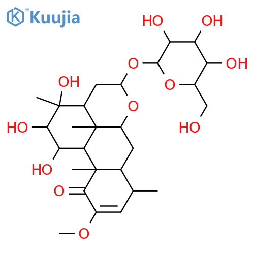 Picras-2-en-1-one, 16-(β-D-glucopyranosyloxy)-11,12,13-trihydroxy-2-methoxy-, (11α,12β,16α)- (9CI) structure