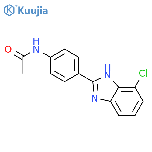 N-[4-(4-chloro-1H-1,3-benzodiazol-2-yl)phenyl]acetamide structure